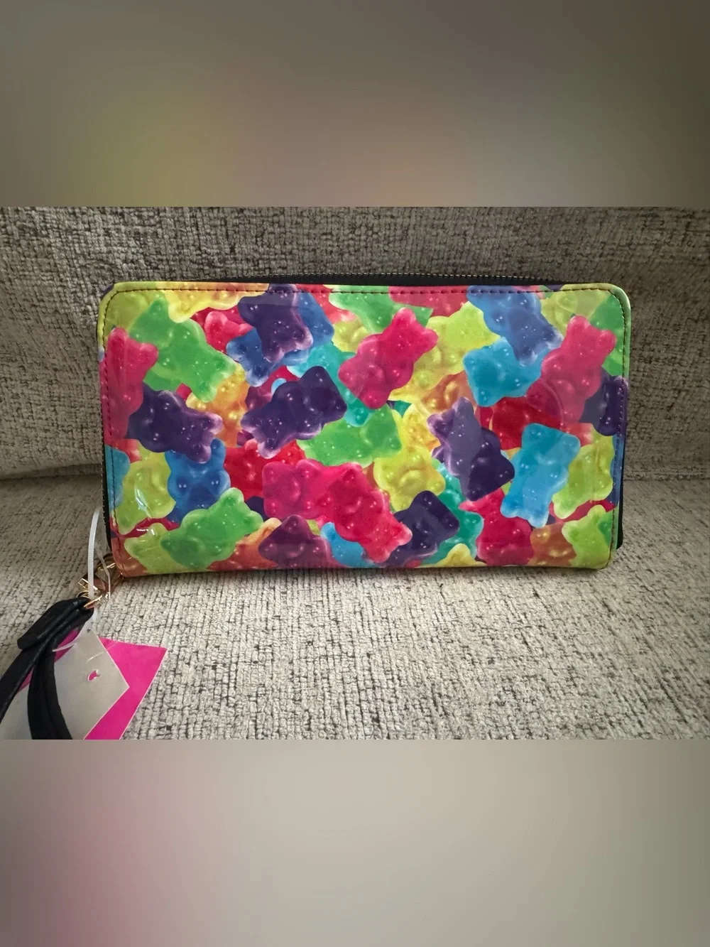 Betsey Johnson Rainbow Gummy Bear Print  Wallet